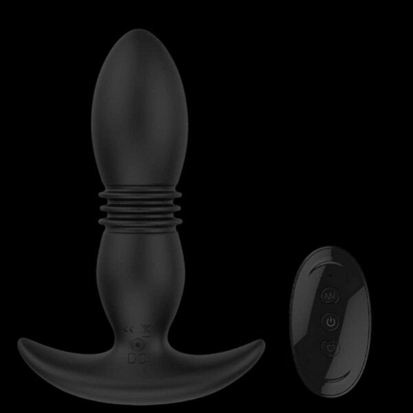 Auto Thrusting Anal Silicone Plug Vibrating Massager with Remote